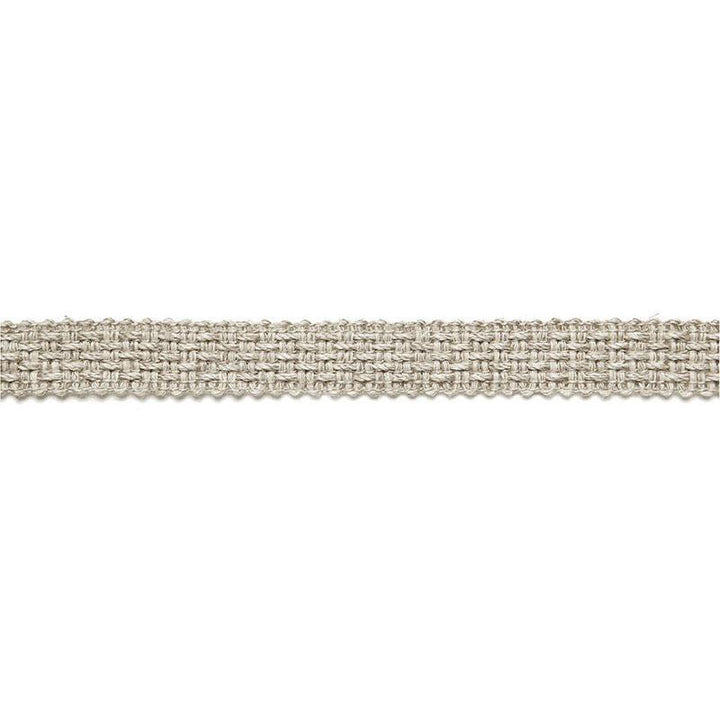 Bertrand Linen Braid Linen 65532 by Schumacher Designer Trim Au Naturel - Swanky Fabrics -