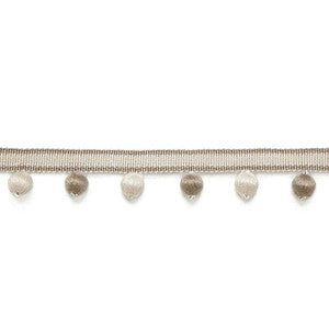 Madeleine Bobble Fringe Greige 65550 by Schumacher Designer Trim