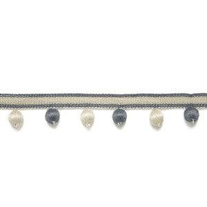Madeleine Bobble Fringe Ash 65551 by Schumacher Designer Trim