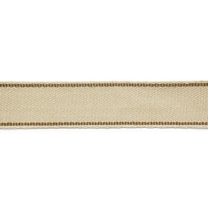 Rene Linen Tape Greige 65570 by Schumacher Designer Trim Au Naturel - Swanky Fabrics -