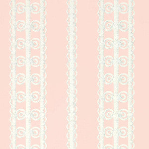 Wicker Stripe Frangipani 5007721 by Schumacher Designer Wallpaper