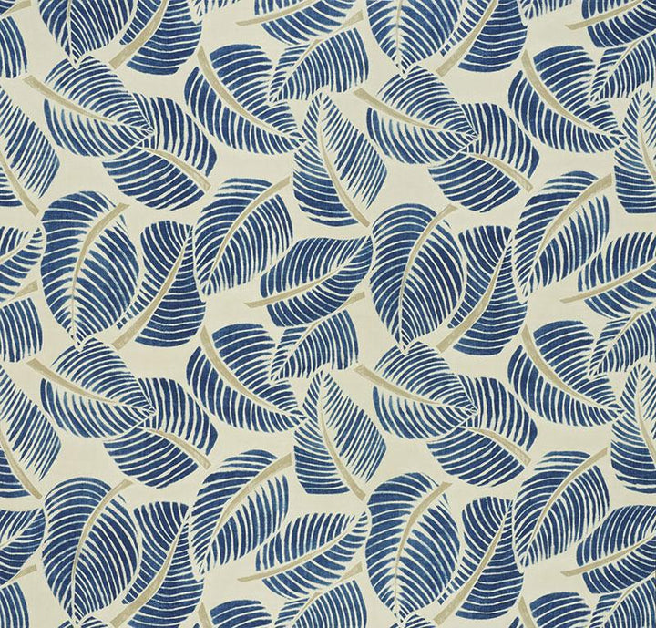 Costa Rica Indigo 176191 by Schumacher Designer Fabric Good Vibrations 55.0" - Swanky Fabrics -
