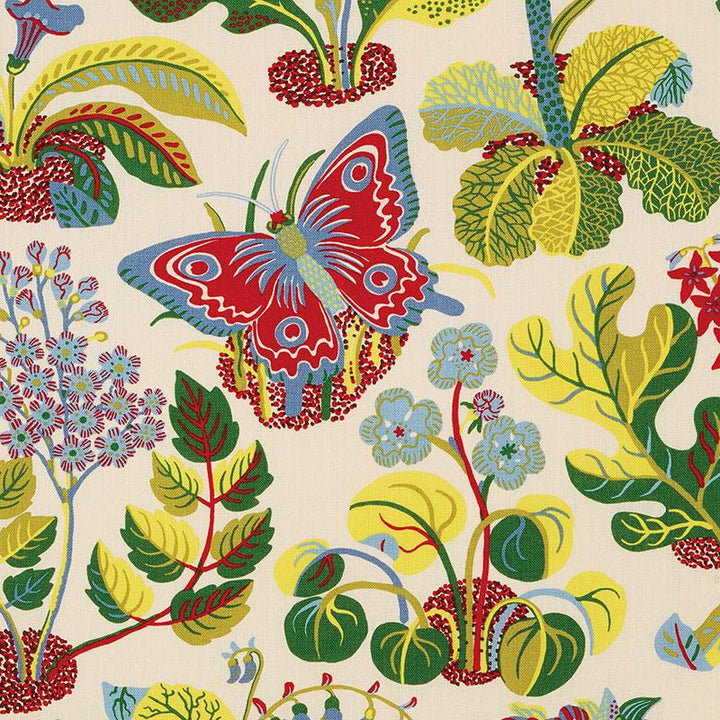 Exotic Butterfly Multi 176181 by Schumacher Designer Fabric Good Vibrations 26.5" - Swanky Fabrics -