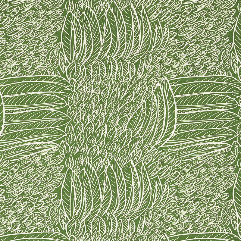 Featherfest Leaf 176232 by Schumacher Designer Fabric Good Vibrations 26.75" - Swanky Fabrics -