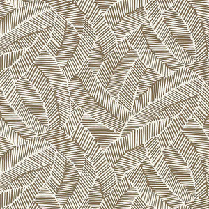 Abstract Leaf Mocha 5007532 by Schumacher Designer Wallpaper