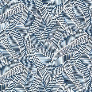 Abstract Leaf Navy 5007533 by Schumacher Designer Wallpaper