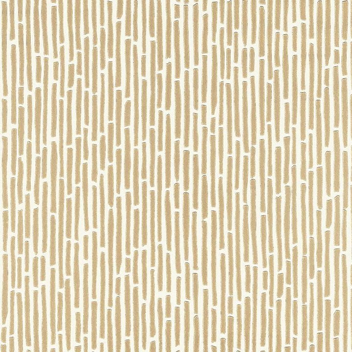 Bamboo Gold 5007521 by Schumacher Designer Wallpaper Drawn From Nature 20.5" - Swanky Fabrics -