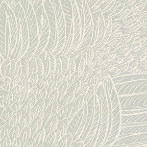 Featherfest Smoke 5007560 by Schumacher Designer Wallpaper