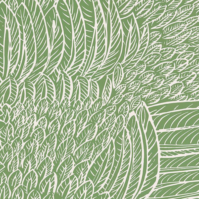 Featherfest Leaf 5007563 by Schumacher Designer Wallpaper Drawn From Nature 27.0" - Swanky Fabrics -
