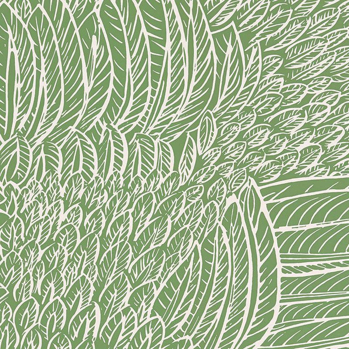 Featherfest Leaf 5007563 by Schumacher Designer Wallpaper Drawn From Nature 27.0" - Swanky Fabrics -