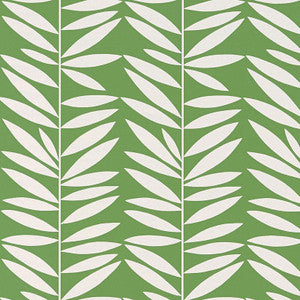 Leaf Stripe Leaf 5007511 by Schumacher Designer Wallpaper