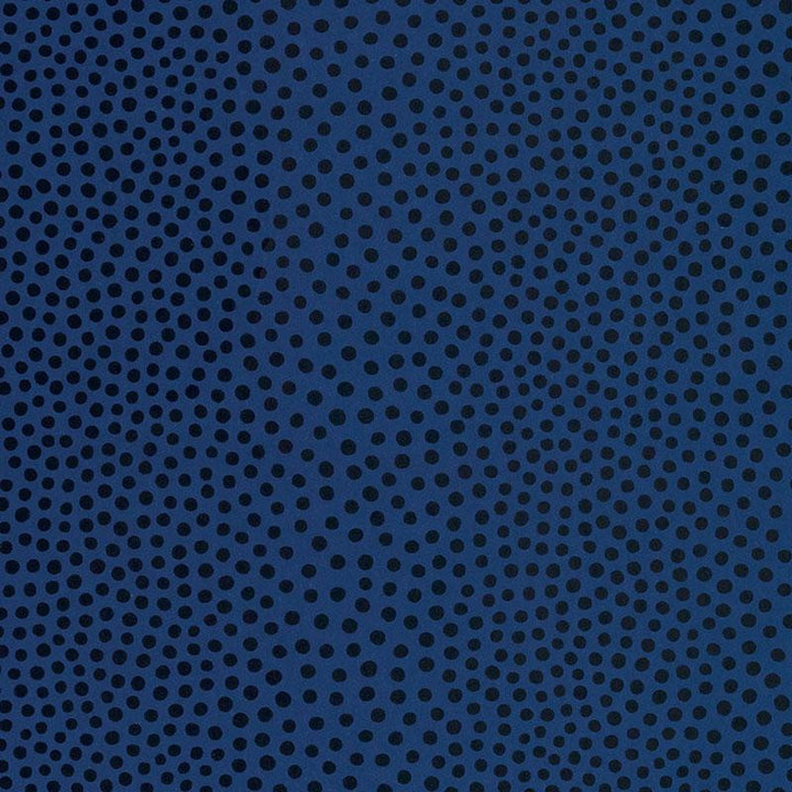 Raindots Marine Noir 5007504 by Schumacher Designer Wallpaper Drawn From Nature 9.0" - Swanky Fabrics -