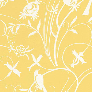 Sky Meadow Yellow 5007622 by Schumacher Designer Wallpaper