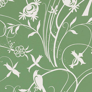 Sky Meadow Green 5007623 by Schumacher Designer Wallpaper