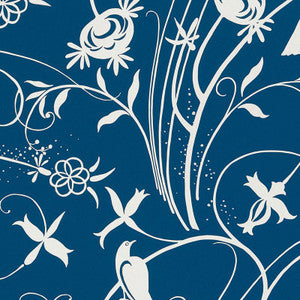Sky Meadow Blue 5007624 by Schumacher Designer Wallpaper