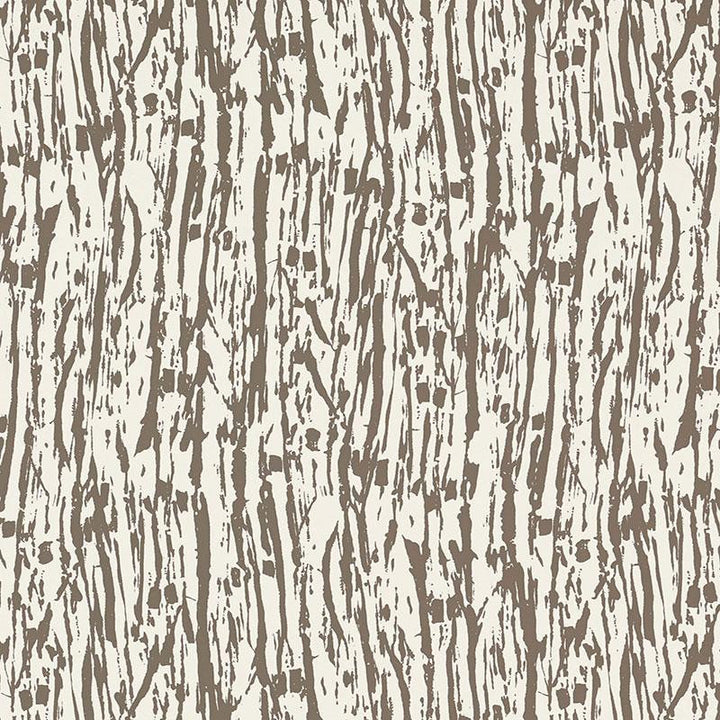 Tree Texture Mocha 5007472 by Schumacher Designer Wallpaper Drawn From Nature - Swanky Fabrics -