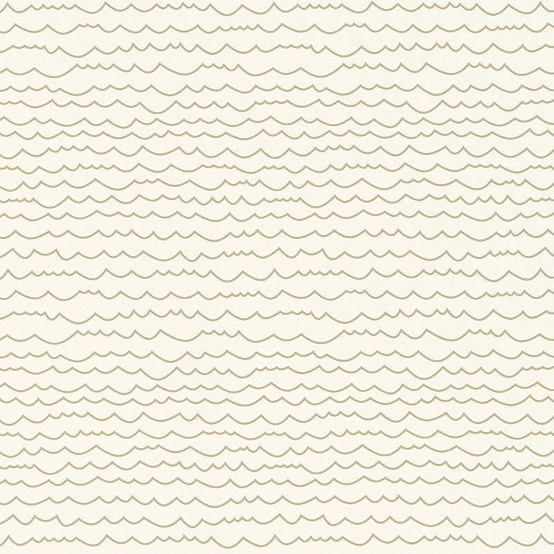 Waves Sand 5007460 by Schumacher Designer Wallpaper Drawn From Nature 27.0" - Swanky Fabrics -