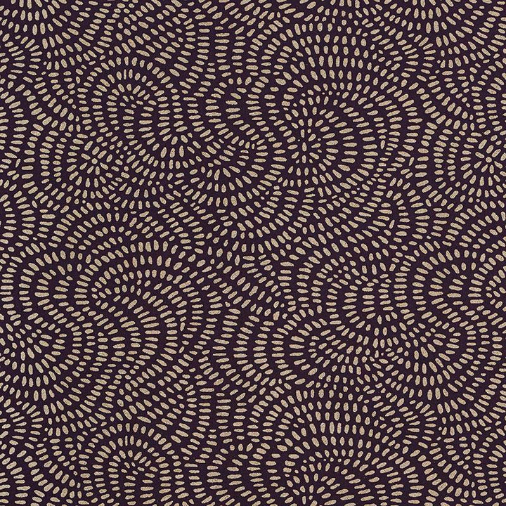 Whirlpool Black Plum 5007484 by Schumacher Designer Wallpaper The Smart Set 9.0" - Swanky Fabrics -