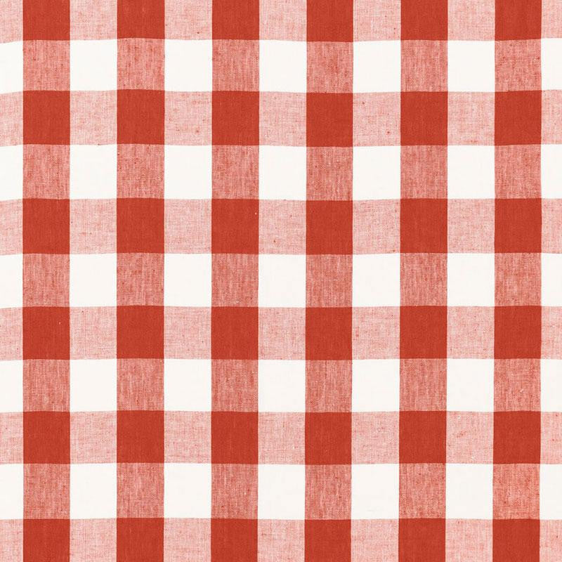 Key West Check Persimmon 68012 by Schumacher Designer Fabric Calypso 4.12" - Swanky Fabrics -
