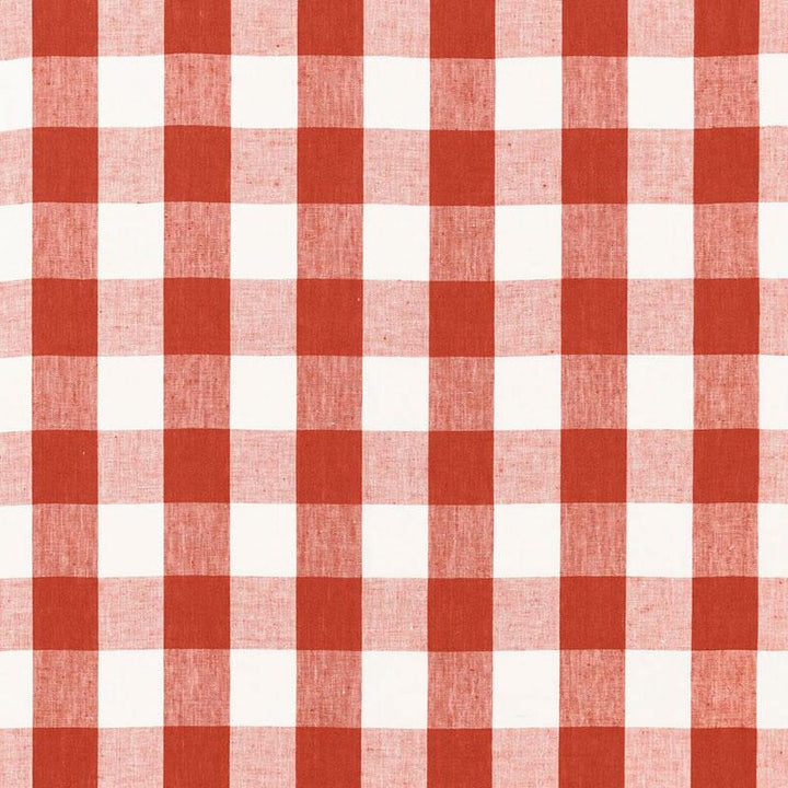 Key West Check Persimmon 68012 by Schumacher Designer Fabric Calypso 4.12" - Swanky Fabrics -