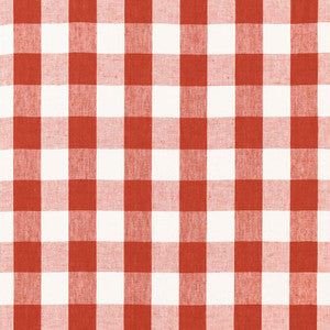Key West Check Persimmon 68012 by Schumacher Designer Fabric
