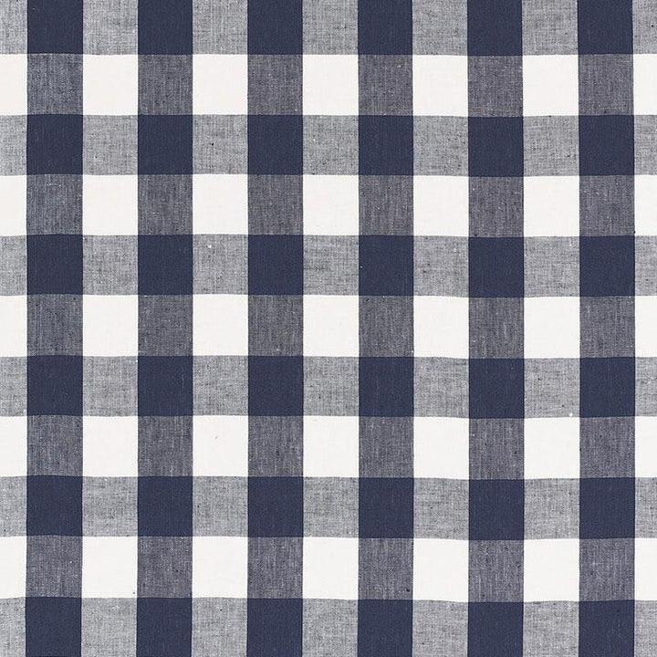 Key West Check Navy 68015 by Schumacher Designer Fabric Calypso 4.12" - Swanky Fabrics -