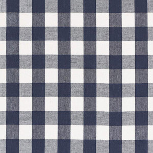 Key West Check Navy 68015 by Schumacher Designer Fabric