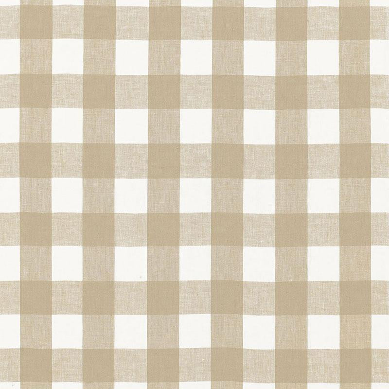 Key West Check Sahara 68017 by Schumacher Designer Fabric Calypso 4.12" - Swanky Fabrics -