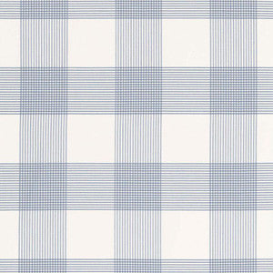 Antigua Plaid Cornflower 68034 by Schumacher Designer Fabric