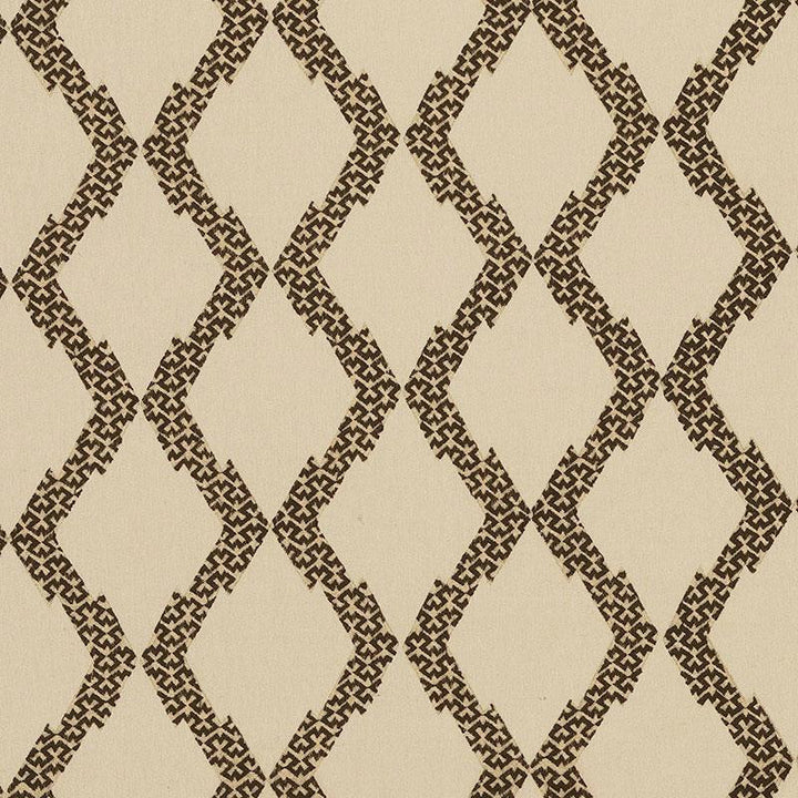 Topi Appliqu Natural 69990 by Schumacher Designer Fabric Tribal Chic 6.5" - Swanky Fabrics -