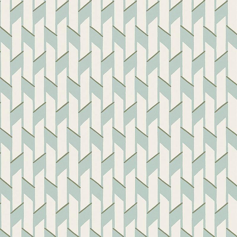 Empire Blue Charm 5008151 by Schumacher Designer Wallpaper Aunaturel 5.5" - Swanky Fabrics -