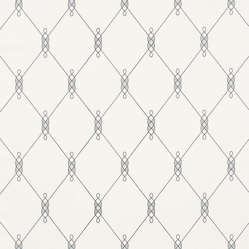 Diso Blue 5009230 by Schumacher Designer Wallpaper Aunaturel 5.5" - Swanky Fabrics -
