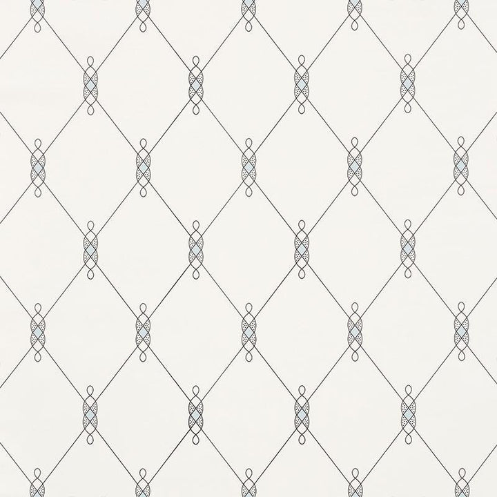 Diso Blue 5009230 by Schumacher Designer Wallpaper Aunaturel 5.5" - Swanky Fabrics -