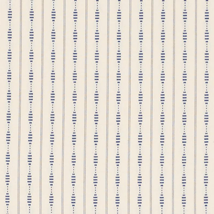 Rania Stripe Navy 71901 by Schumacher Designer Fabric Caravanne 1.5" - Swanky Fabrics -