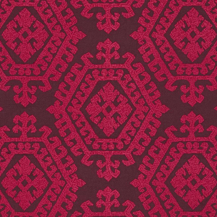 Omar Embroidery Berry 71943 by Schumacher Designer Fabric Caravanne - Swanky Fabrics -