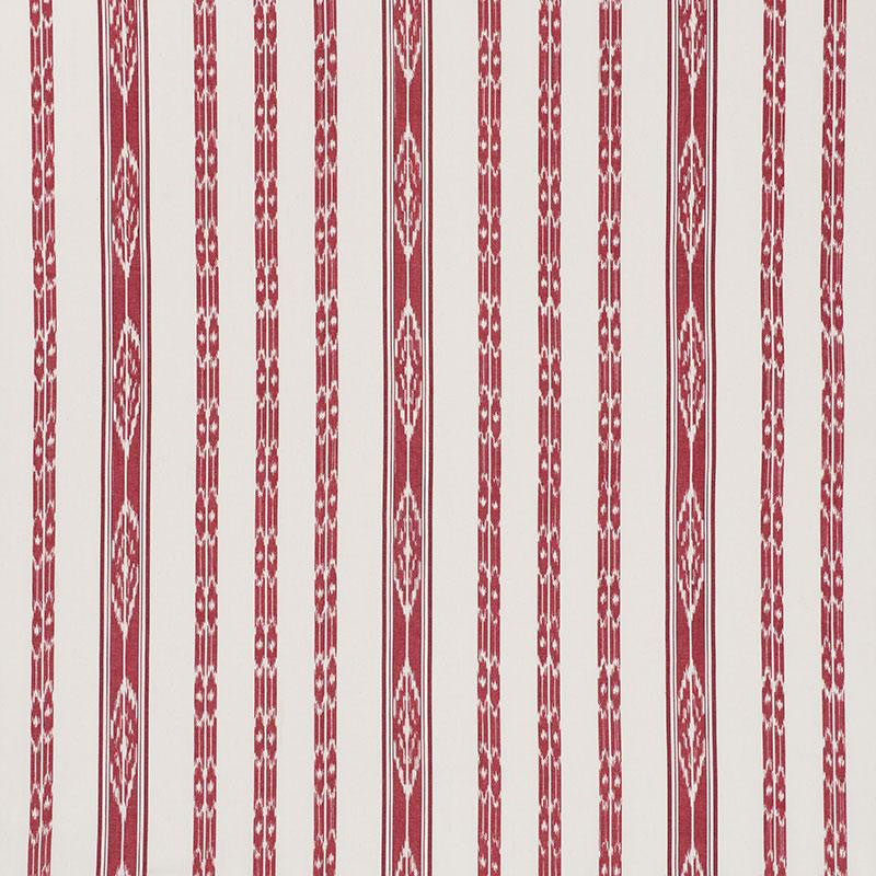 Mariam Ikat Red 71981 by Schumacher Designer Fabric Caravanne 13.5" - Swanky Fabrics -