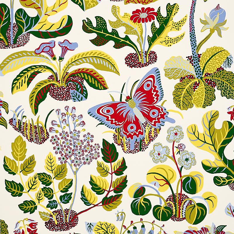 Exotic Butterfly Multi 5008421 by Schumacher Designer Wallpaper Signature Schumacher 27.0" - Swanky Fabrics -