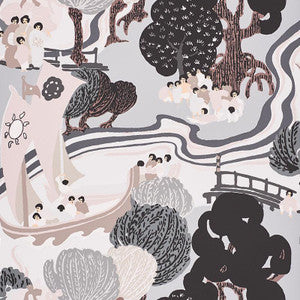 Pearl River Opal 5008440 by Schumacher Designer Wallpaper