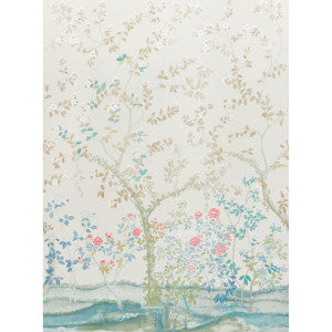 Madame De Pompadour Alabaster 5008540 by Schumacher Designer Wallpaper