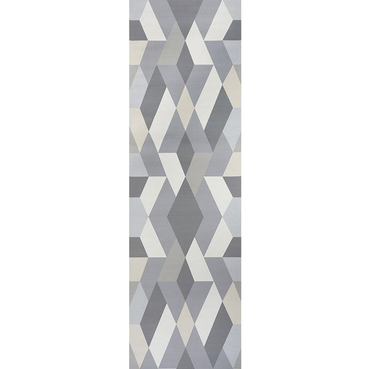 Deco Diamonds Panel Dove 5009200 by Schumacher Designer Wallpaper Clements Ribeiro 78.0" - Swanky Fabrics -