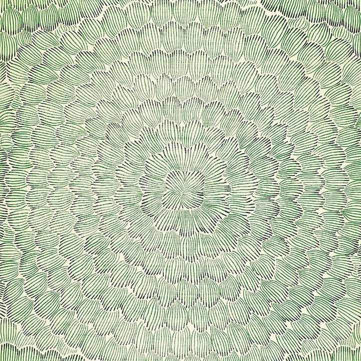 Feather Bloom Sisal Emerald & Ore 5006072 by Schumacher Designer Wallpaper Celerie Kemble 34.0" - Swanky Fabrics -