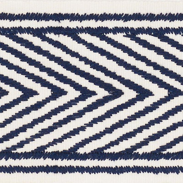 Nicholson Tape Navy 69962 by Schumacher Designer Trim Clique 2.75" - Swanky Fabrics -
