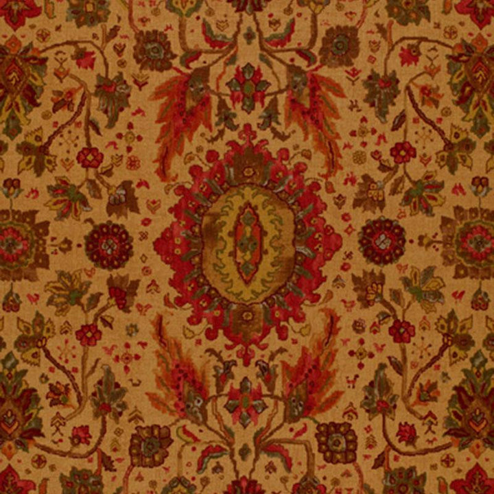 Jahanara Carpet Tea Leaf 172792 by Schumacher Designer Fabric Classic Prints 26.75" - Swanky Fabrics -