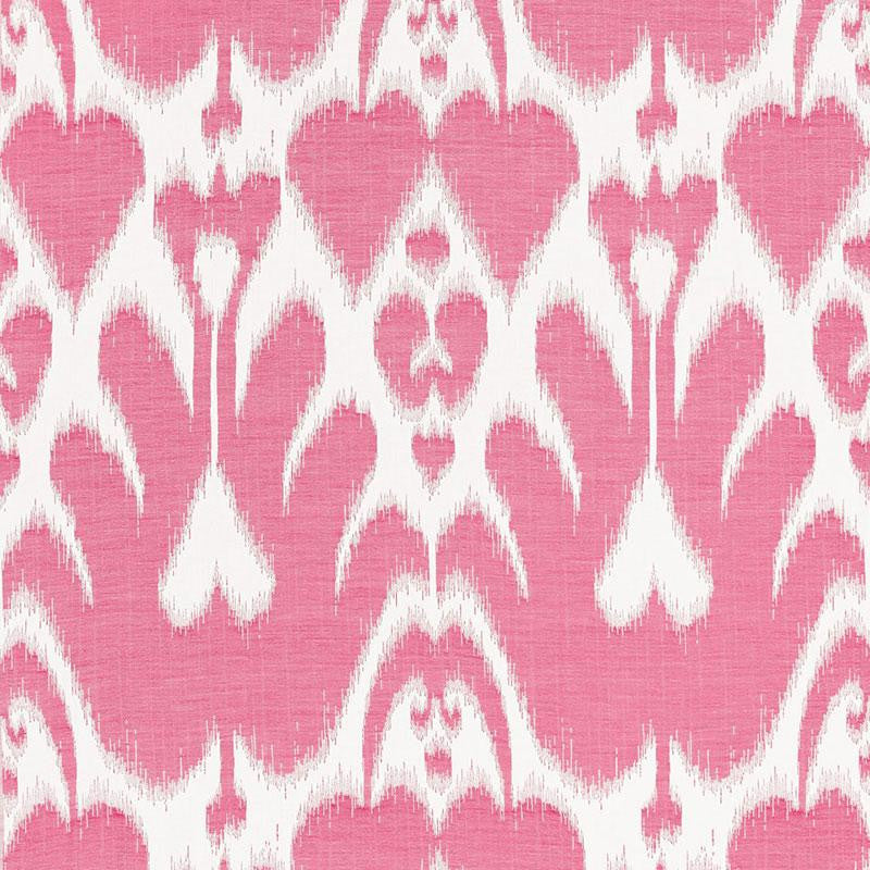 Lela Cotton Ikat Berry 68583 by Schumacher Designer Fabric Ikat Collection 13.75" - Swanky Fabrics -