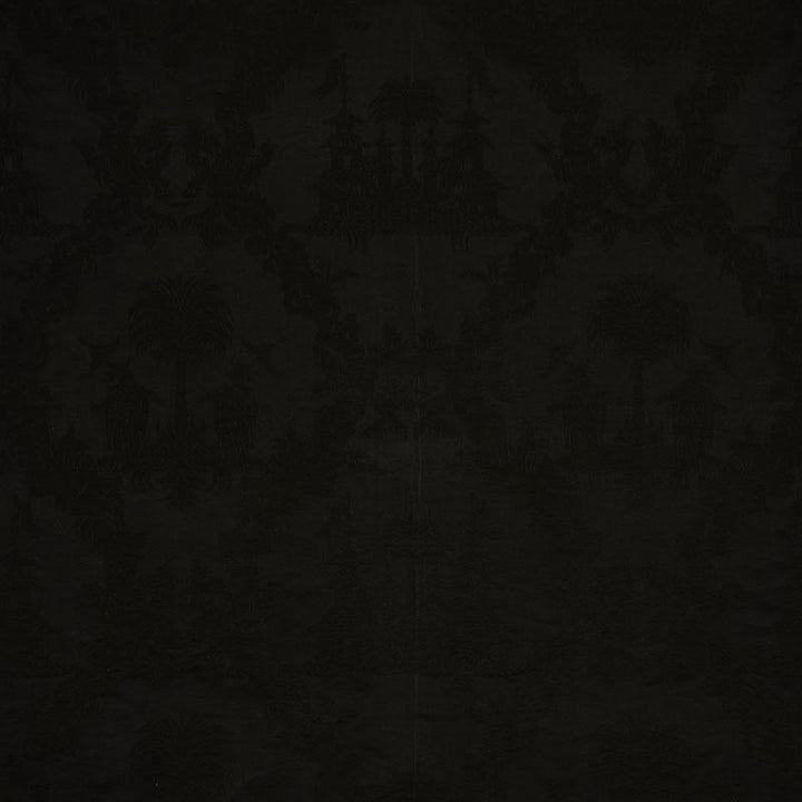 Chinoiserie Royale Black 71833 by Schumacher Designer Fabric Schumacher Classics 27.5" - Swanky Fabrics -
