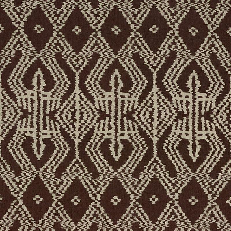 Asaka Ikat Espresso 176093 by Schumacher Designer Fabric Ikat Collection 13.38" - Swanky Fabrics -