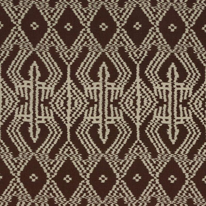 Asaka Ikat Espresso 176093 by Schumacher Designer Fabric Ikat Collection 13.38" - Swanky Fabrics -