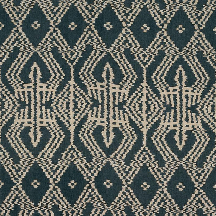 Asaka Ikat Charcoal 176094 by Schumacher Designer Fabric Ikat Collection 13.38" - Swanky Fabrics -
