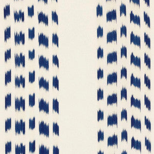 Izmir Ikat Stripe Indigo 69471 by Schumacher Designer Fabric