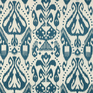 Kiva Embroidered Ikat Lapis 69480 by Schumacher Designer Fabric
